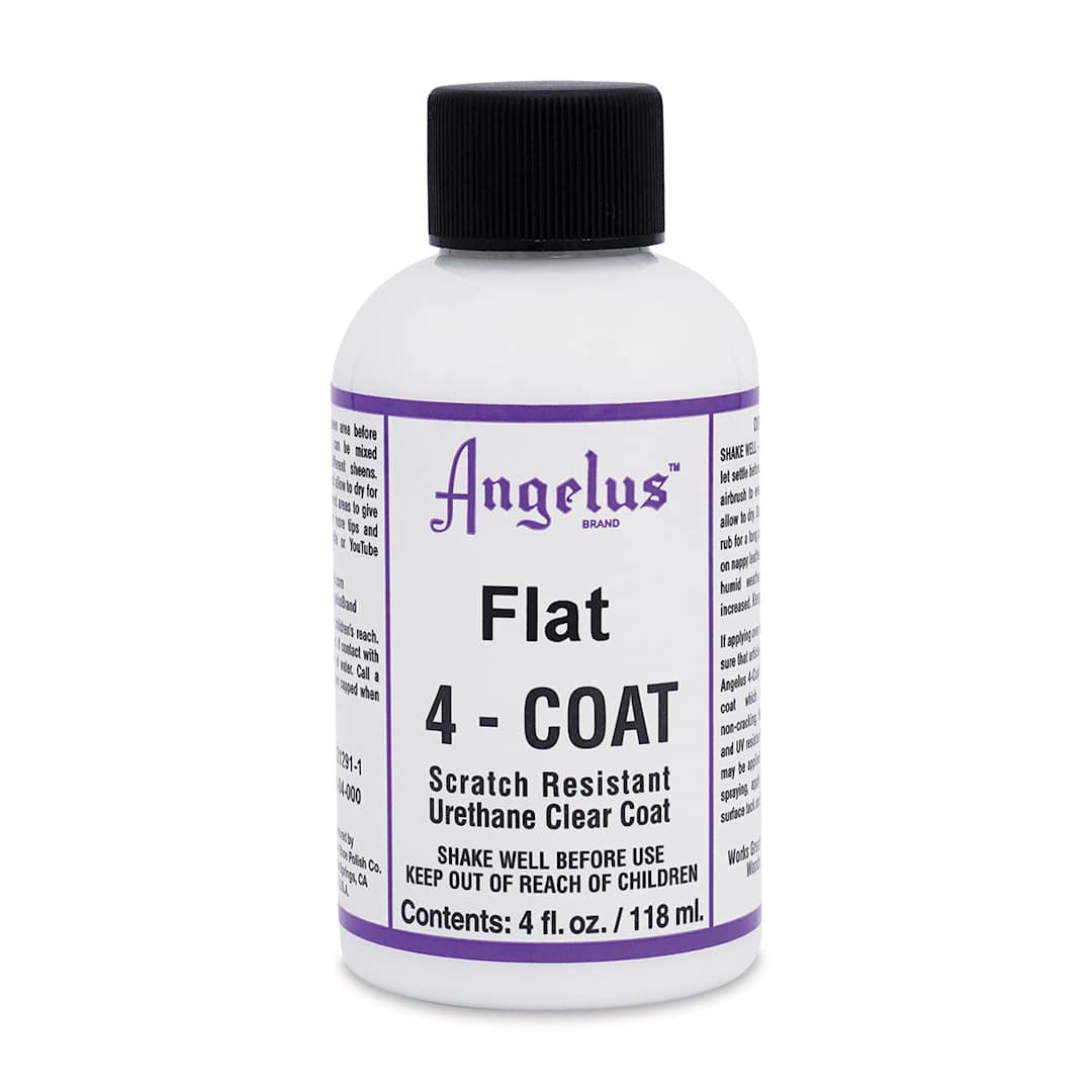 Open in modal - Angelus 4-Coat Urethane Clear Coat - Flat, 4 oz, Bottle