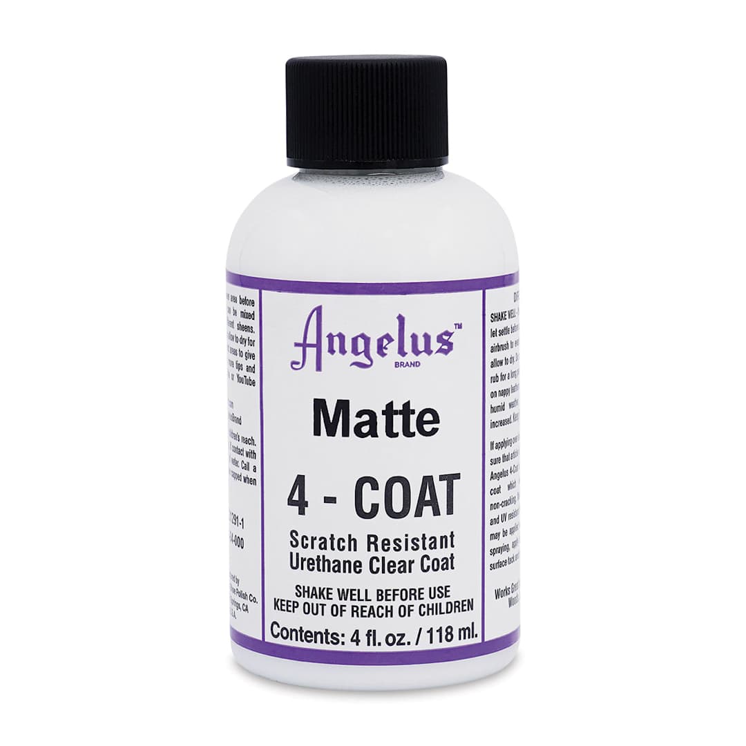 Open in modal - Angelus 4-Coat Urethane Clear Coat - Matte, 4 oz, Bottle