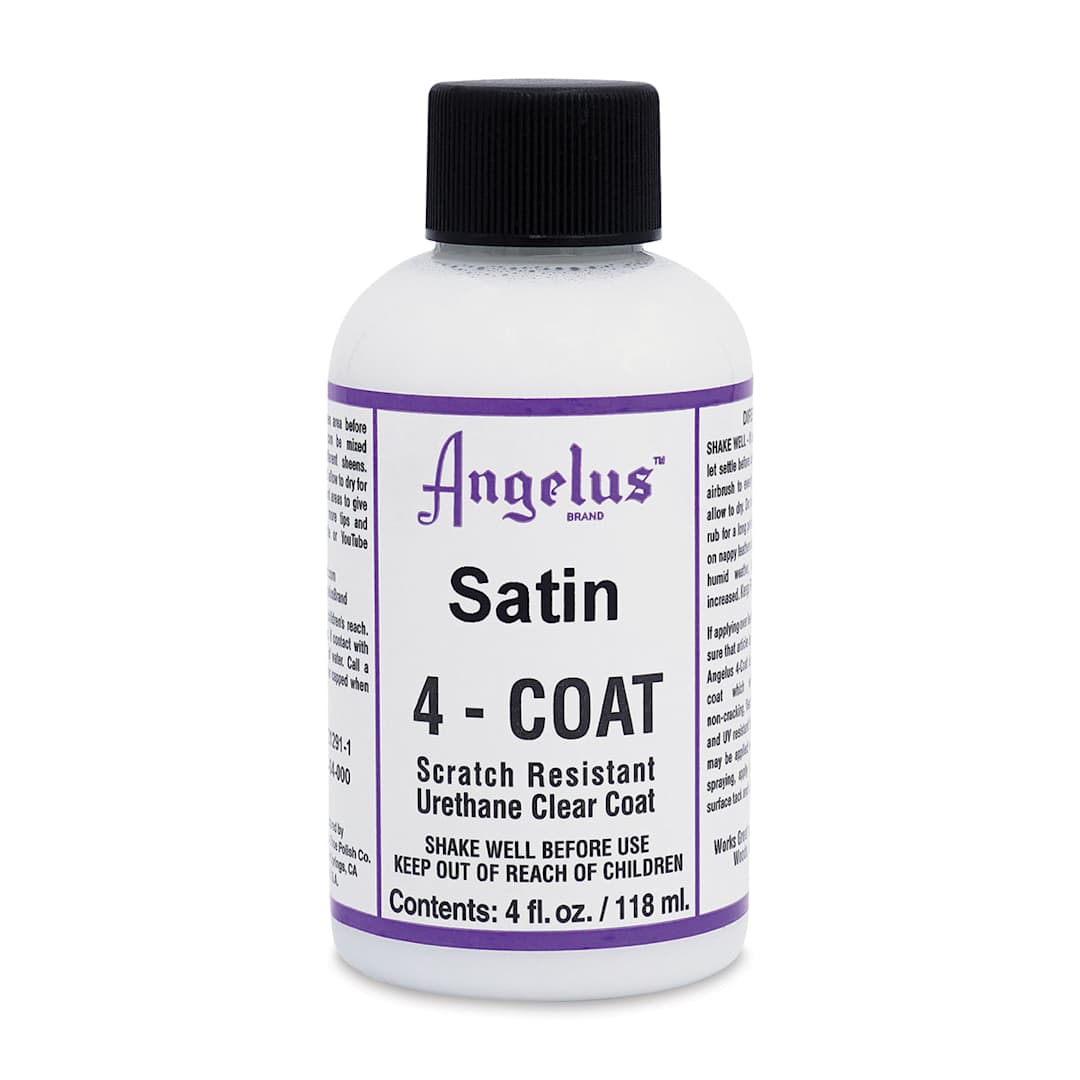Open in modal - Angelus 4-Coat Urethane Clear Coat - Satin, 4 oz, Bottle