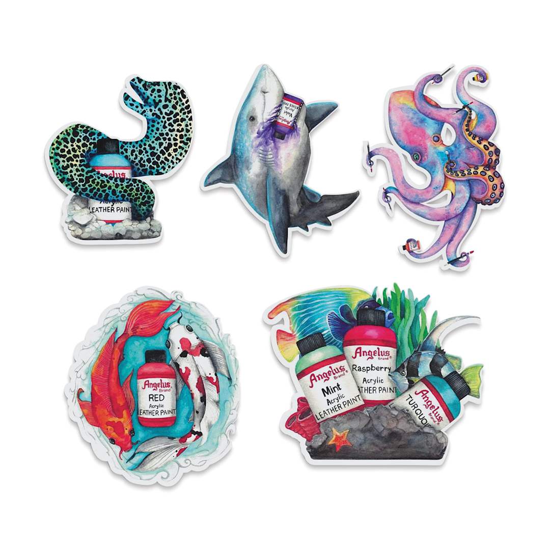 Open in modal - Angelus Sticker Pack - Kendra’s Customs, Set of 5