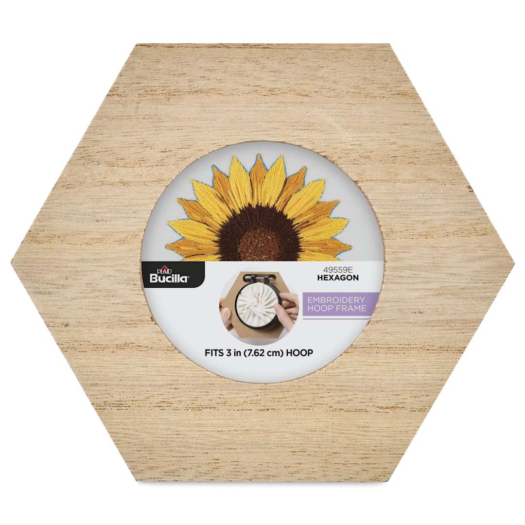 Open in modal - Bucilla Embroidery Hoop Frame - Hexagon, 3"