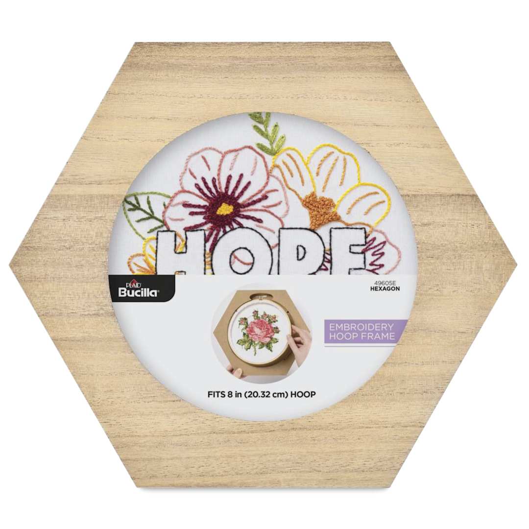 Open in modal - Bucilla Embroidery Hoop Frame - Hexagon, 8"