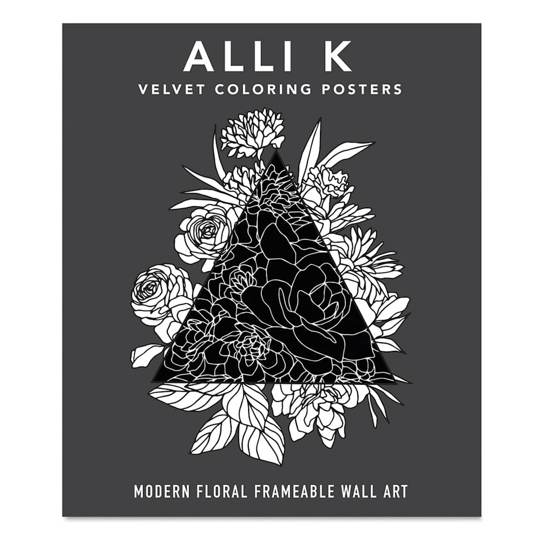 Open in modal - Velvet Coloring Posters: Modern Floral Frameable Wall Art, Cover