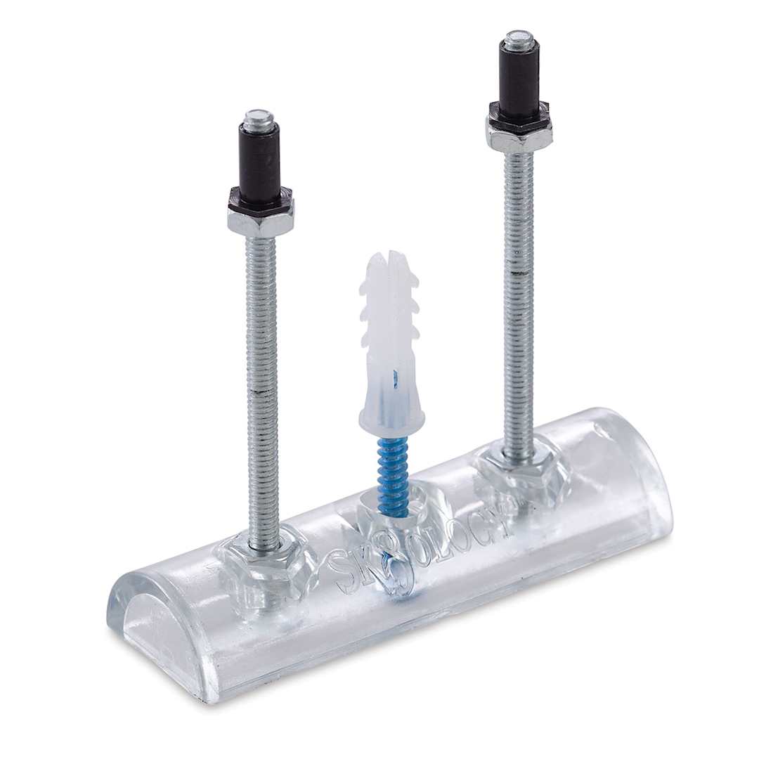 Open in modal - Sk8ology Skateboard Deck Display Wall Mount Hanger - Angled view of hanger