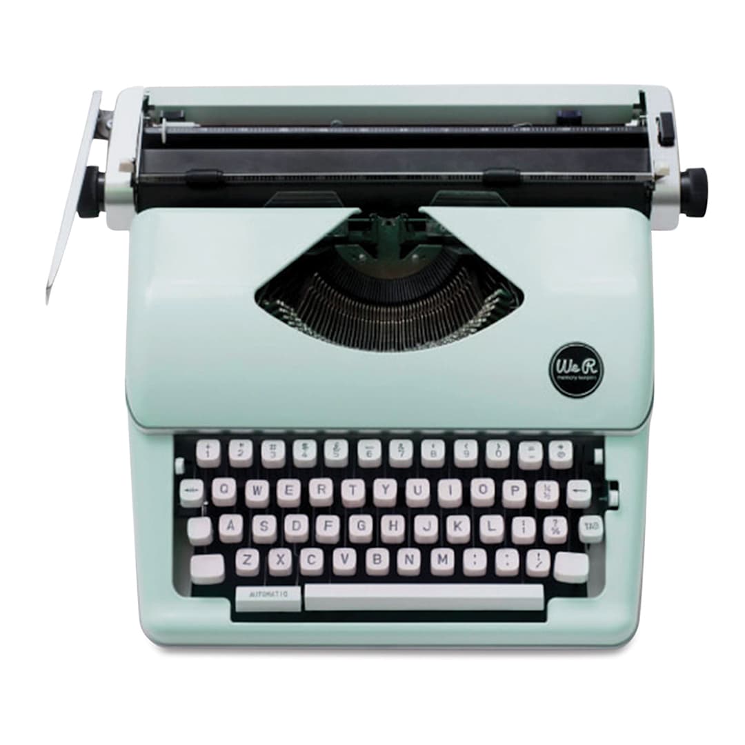 Open in modal - We R Memory Keepers Typecast Typewriter - Top view of Mint color Typewriter
