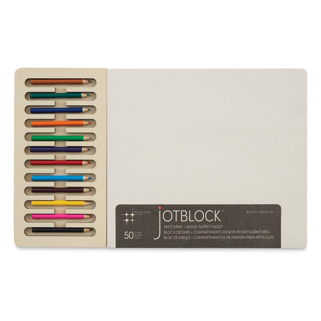 Open in modal - Three by Three Jotblock Artist Sketchpad Set - 10" x 16"