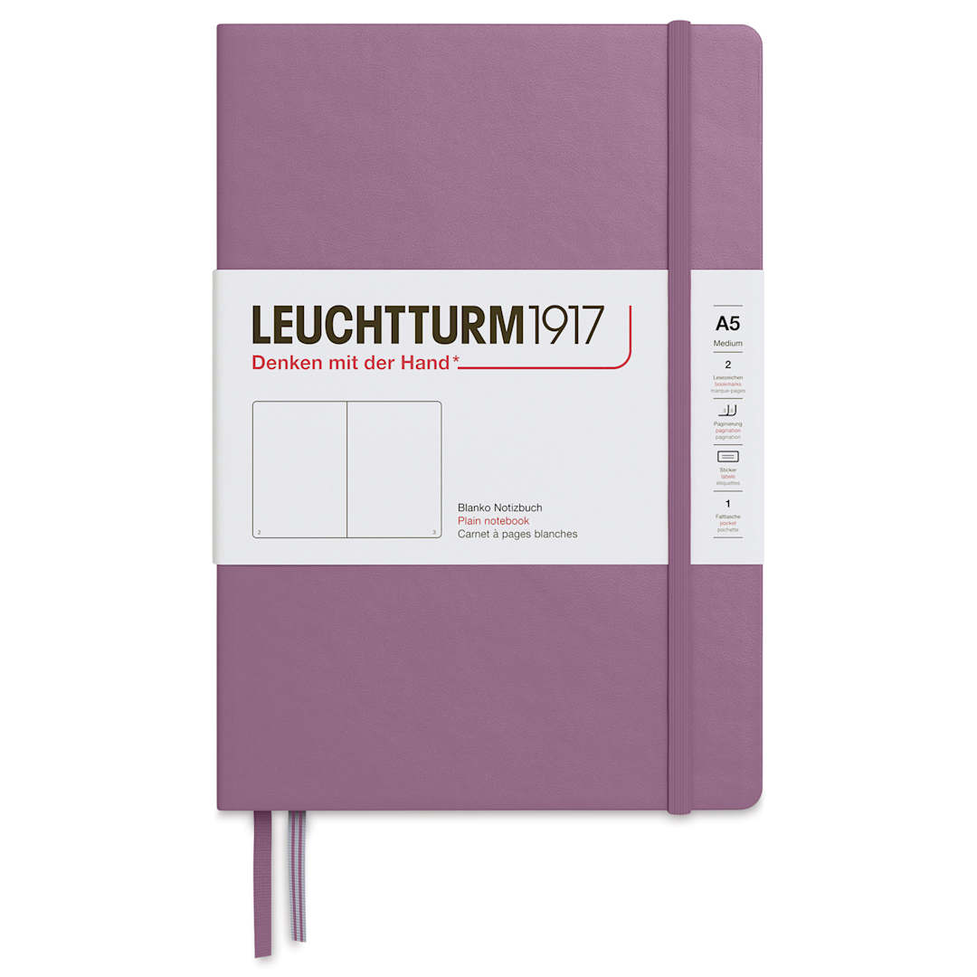 Open in modal - Leuchtturm1917 Blank Hardcover Notebook - Dusty Rose, 5-3/4" x 8-1/4"