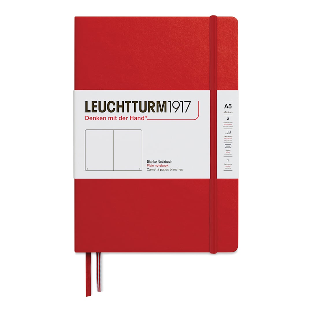 Open in modal - Leuchtturm1917 Blank Hardcover Notebook - Cherry, 5-3/4" x 8-1/4"