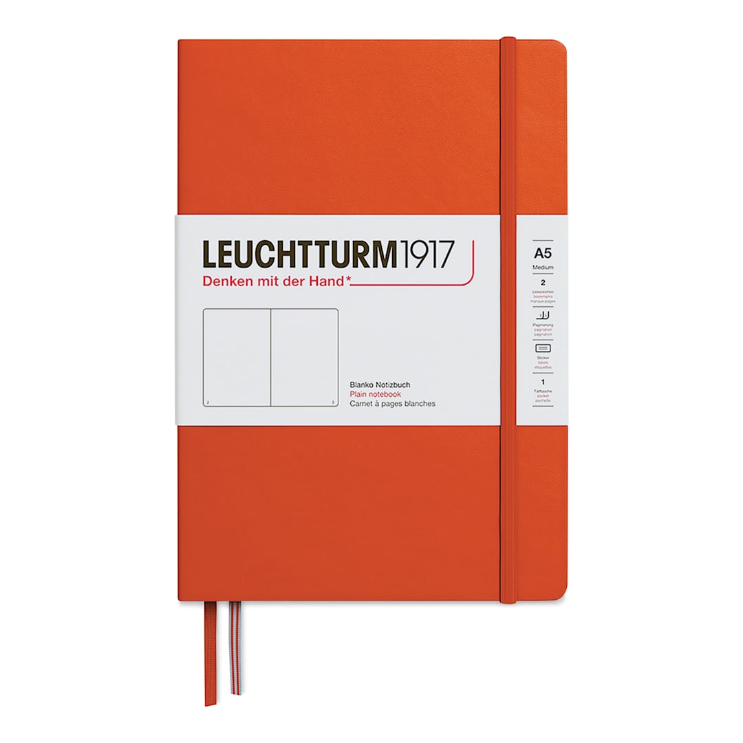 Open in modal - Leuchtturm1917 Blank Hardcover Notebook - Pumpkin, 5-3/4" x 8-1/4"