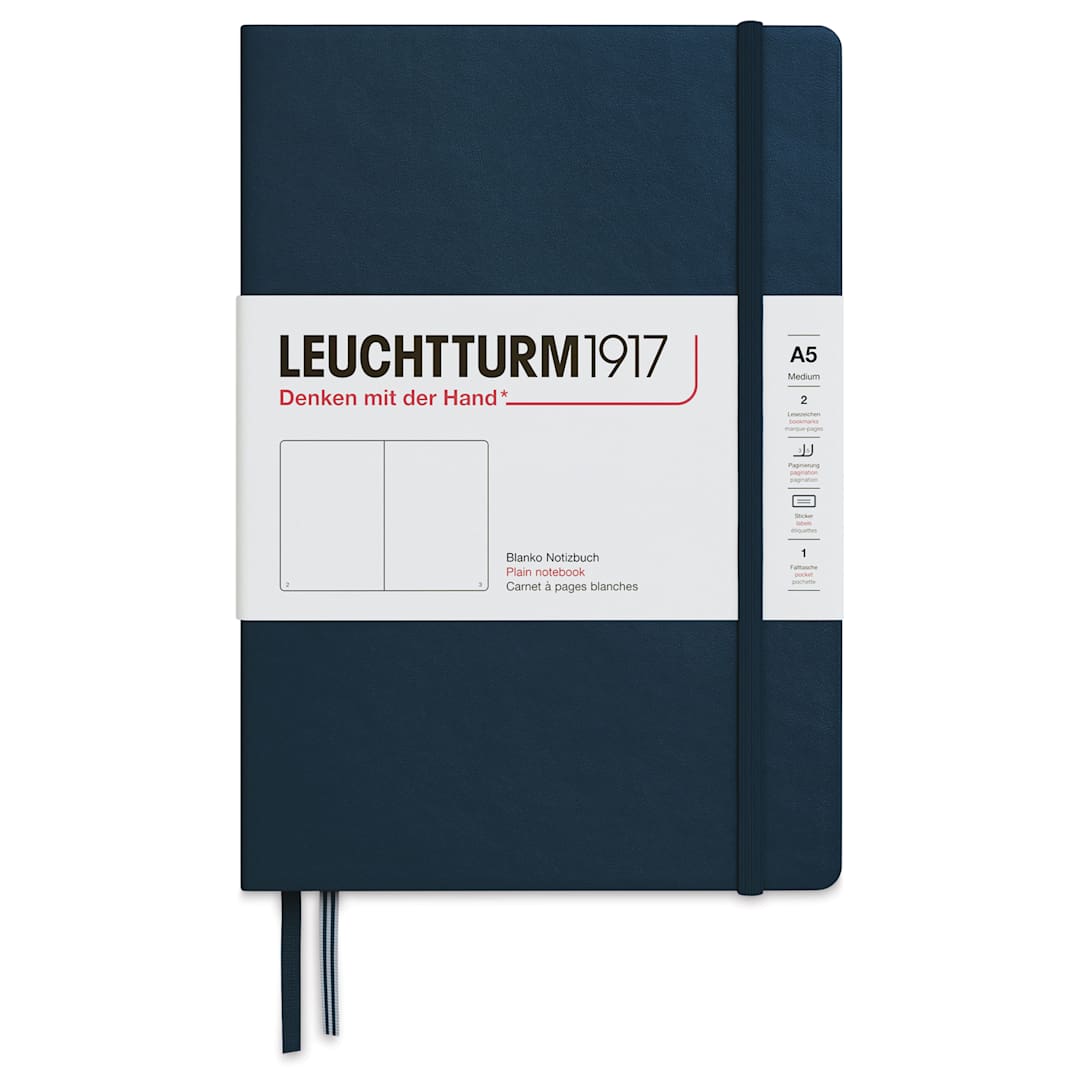 Open in modal - Leuchtturm1917 Blank Hardcover Notebook - Deep Sea, 5-3/4" x 8-1/4"