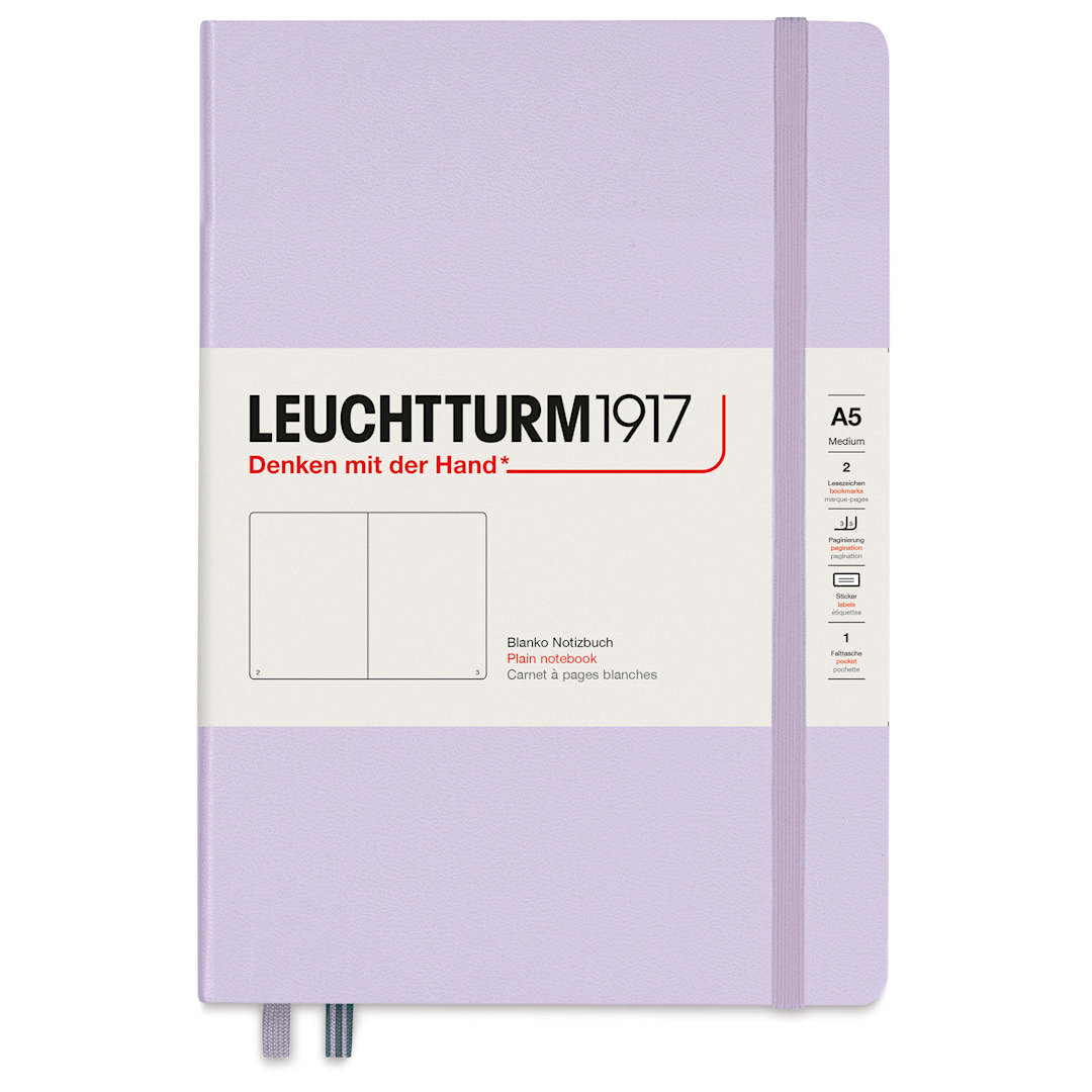 Open in modal - Leuchtturm1917 Blank Hardcover Notebook - Lilac, 5-3/4" x 8-1/4"