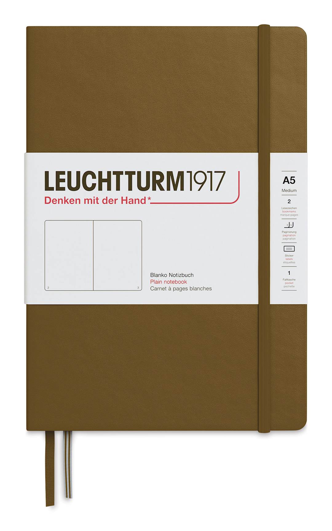 Open in modal - Leuchtturm1917 Blank Hardcover Notebook - Spice Brown, 5-3/4" x 8-1/4"