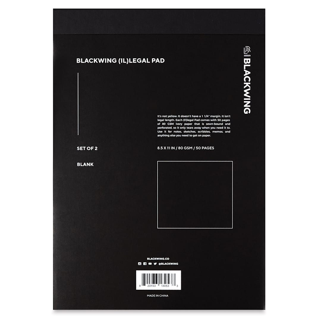 Open in modal - Blackwing Illegal Pad, Plain, 8.5" x 11", Cover