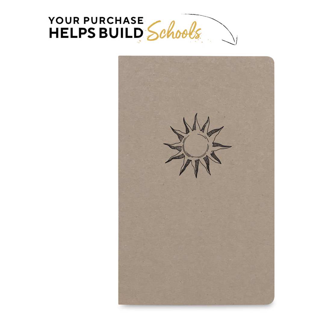 Open in modal - Denik Kraft Cover Collection Lined Notebook - Rise and Shine, 5-1/4" x 8-1/4" (Cover)