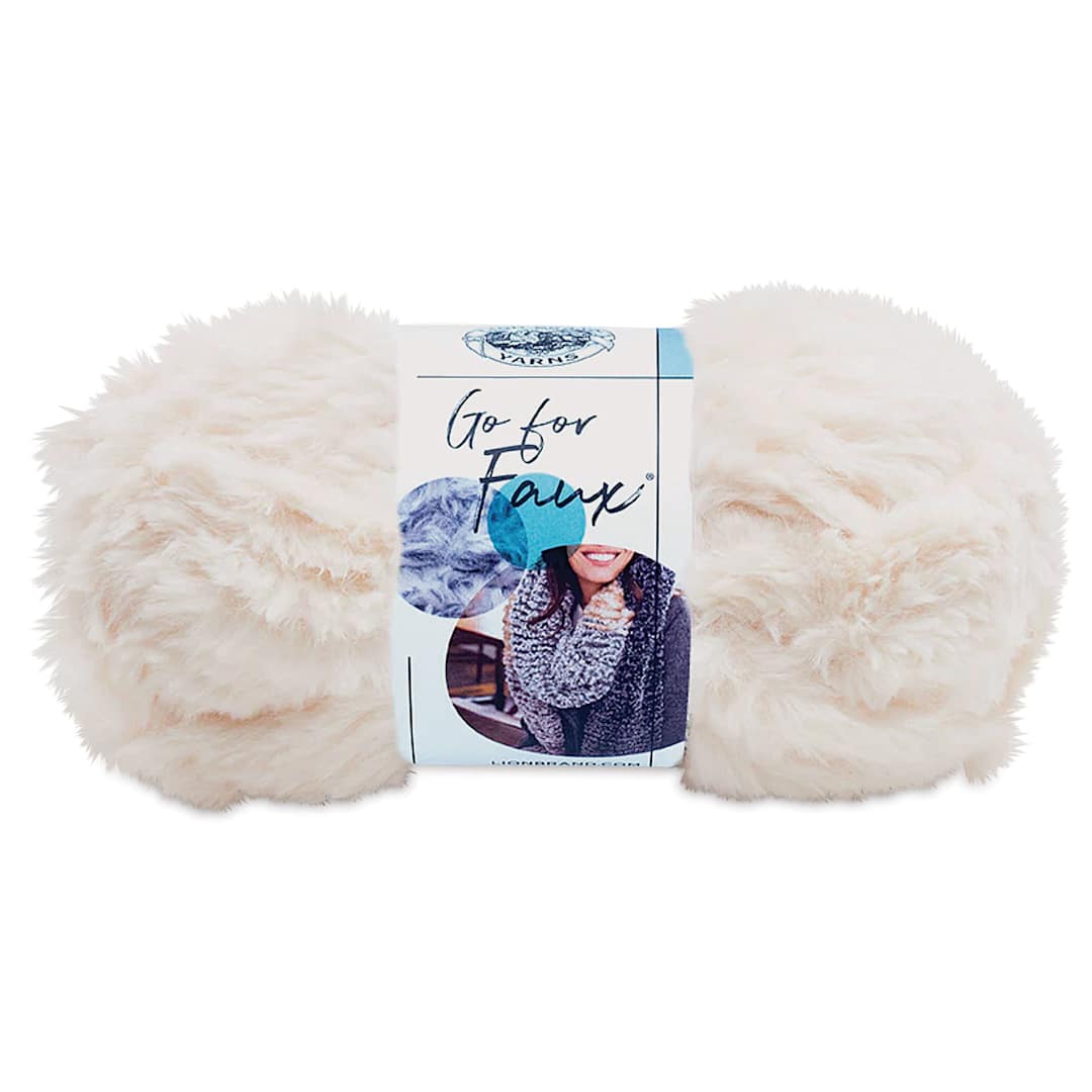 Open in modal - Lion Brand Go For Faux Yarn - Baked Alaska, 65 yds
