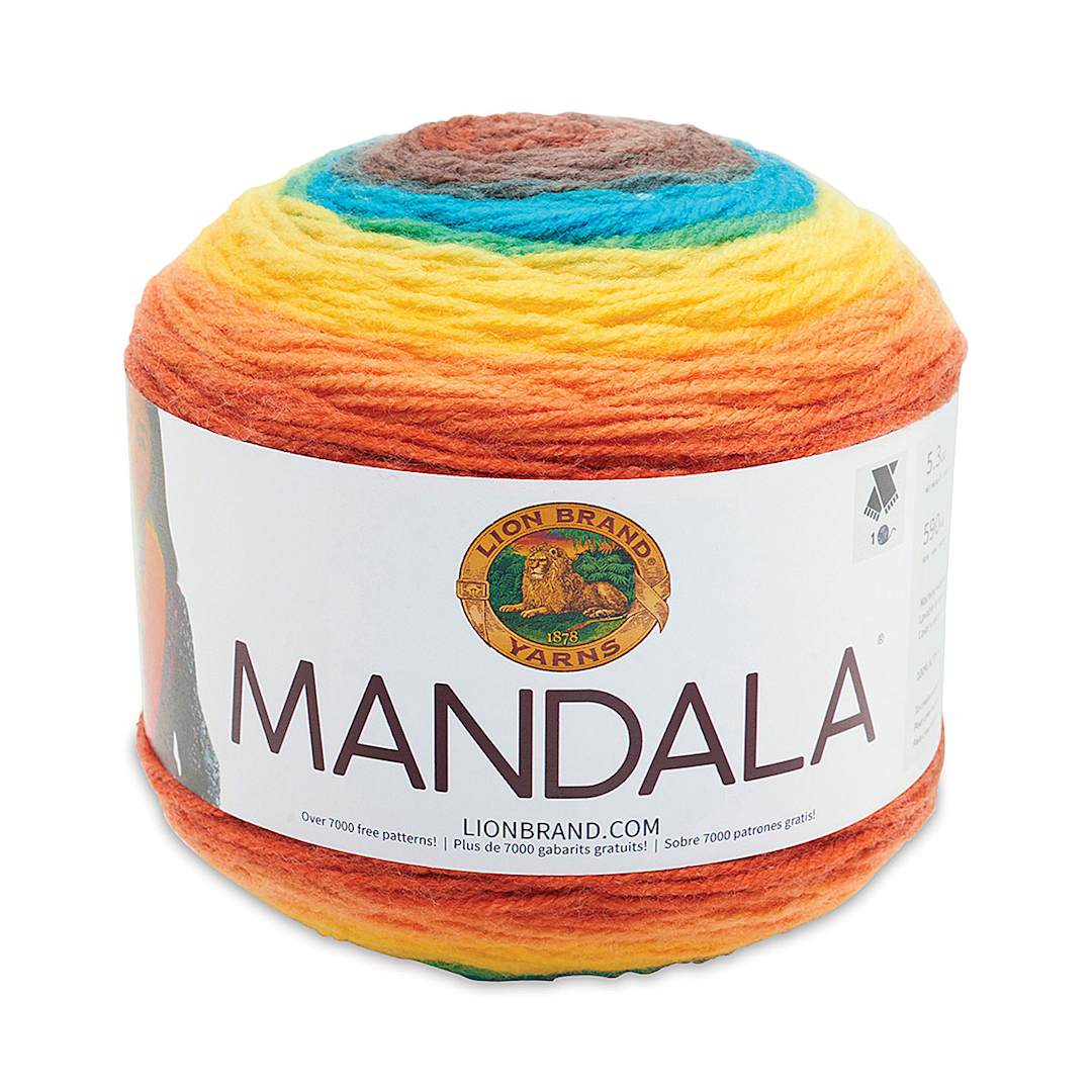 Open in modal - Lion Brand Mandala Yarn Cake - Thunderbird