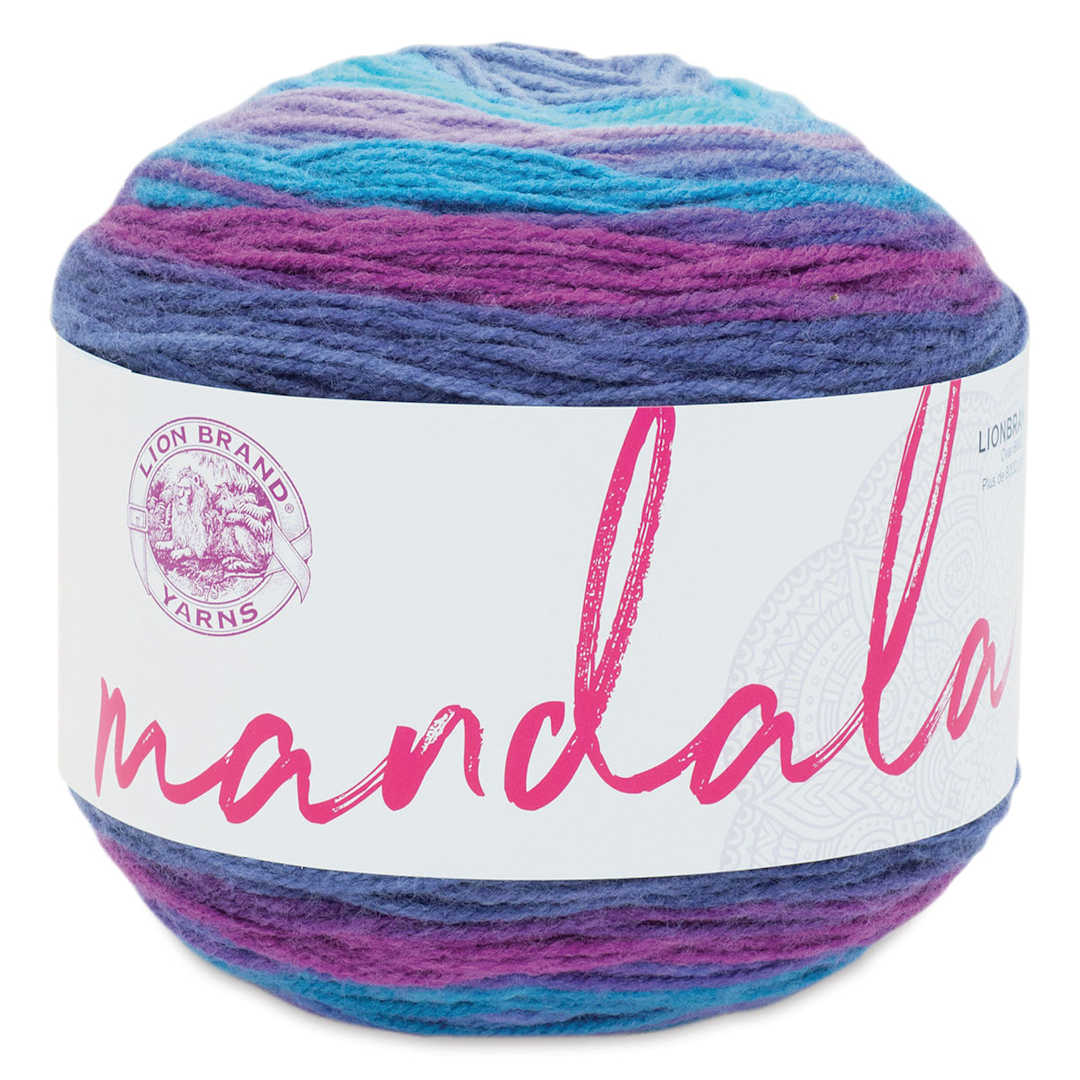 Open in modal - Lion Brand Mandala Yarn Cake - Hades, 590 yards