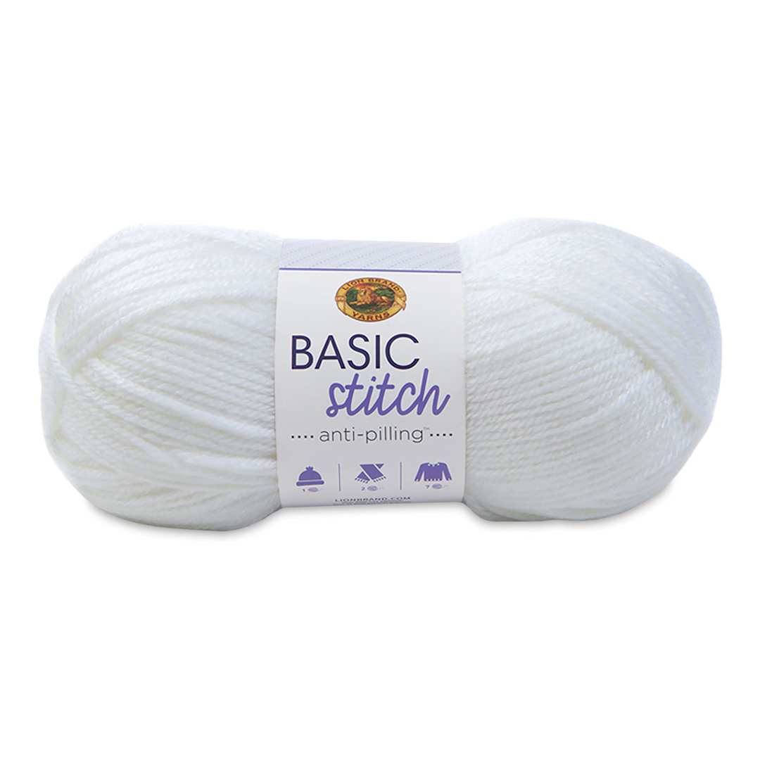 Open in modal - Lion Brand Basic Stitch Anti-Pilling Yarn - White
