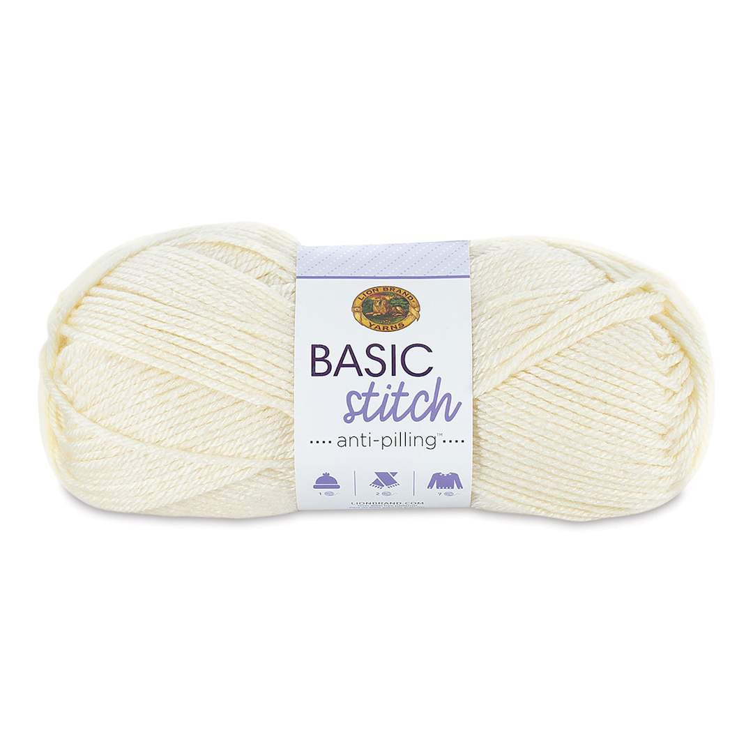 Open in modal - Lion Brand Basic Stitch Anti-Pilling Yarn - Ecru