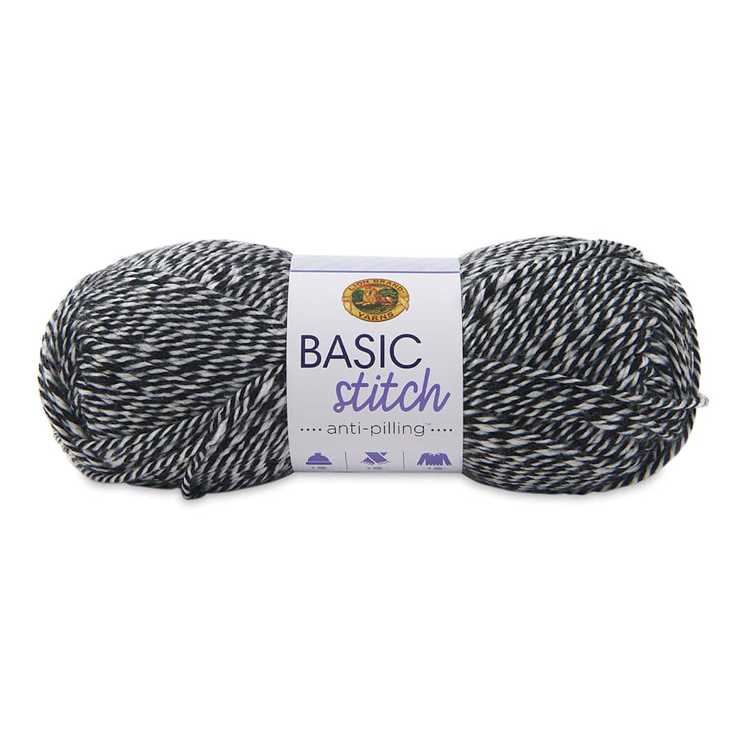 Open in modal - Lion Brand Basic Stitch Anti-Pilling Yarn - Black/White