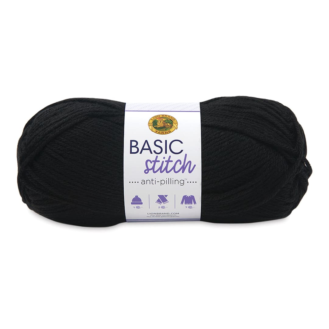 Open in modal - Lion Brand Basic Stitch Anti-Pilling Yarn - Black