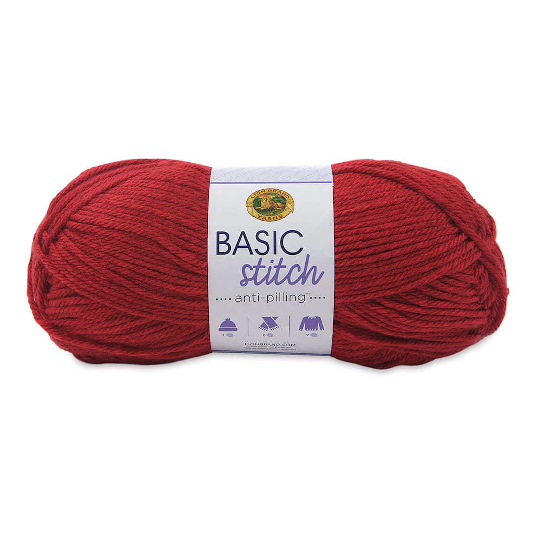 Open in modal - Lion Brand Basic Stitch Anti-Pilling Yarn - Red Heather