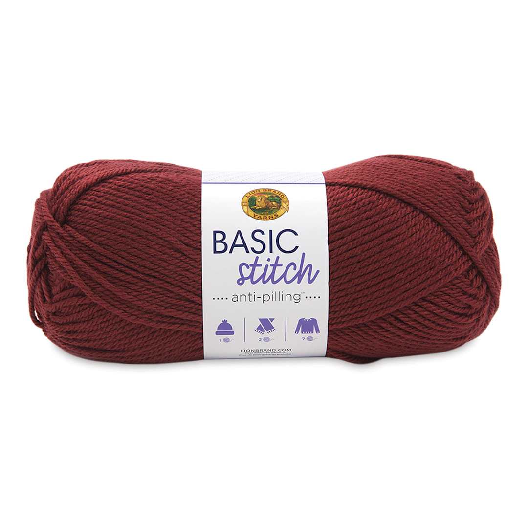 Open in modal - Lion Brand Basic Stitch Anti-Pilling Yarn - Pomegranate
