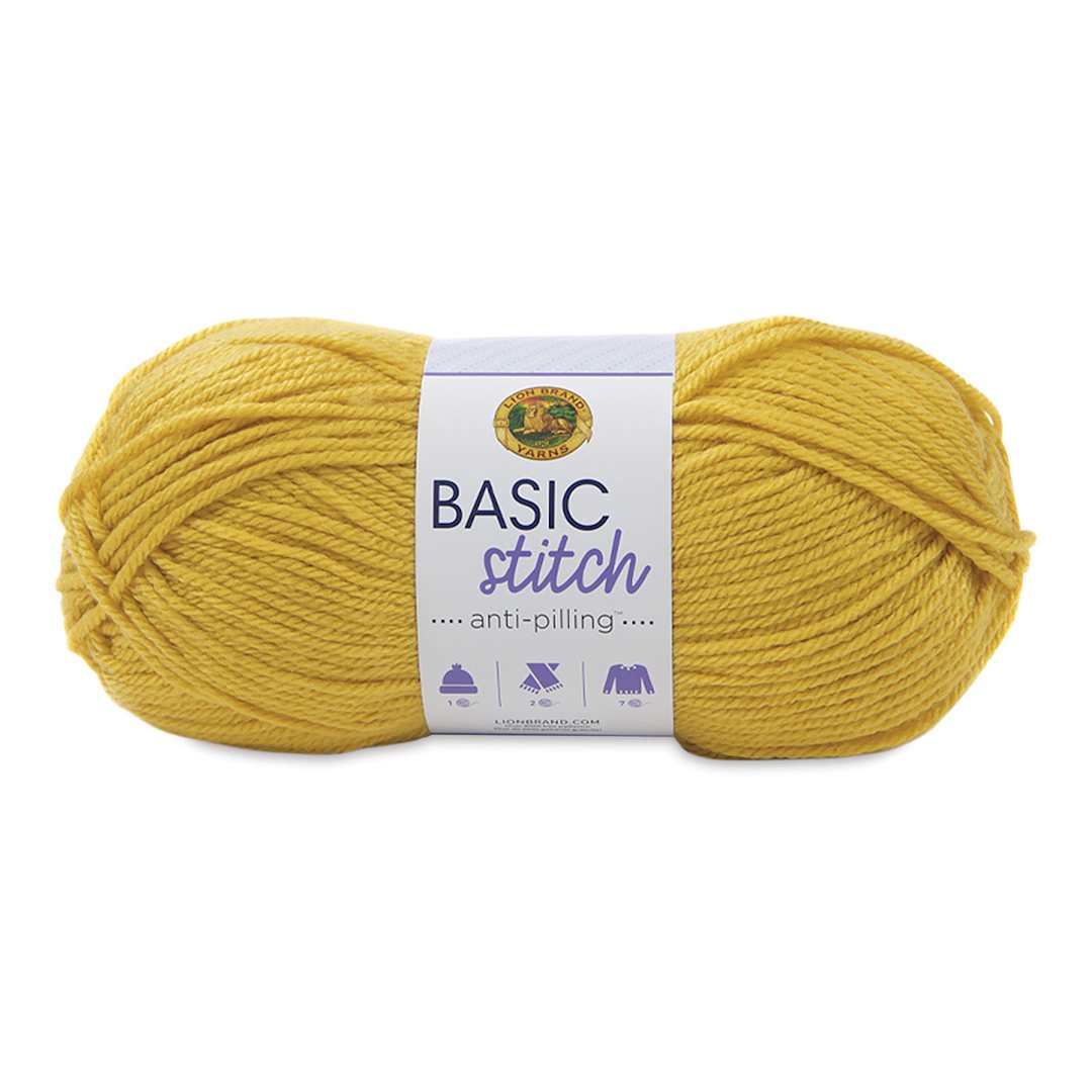 Open in modal - Lion Brand Basic Stitch Anti-Pilling Yarn - Mustard