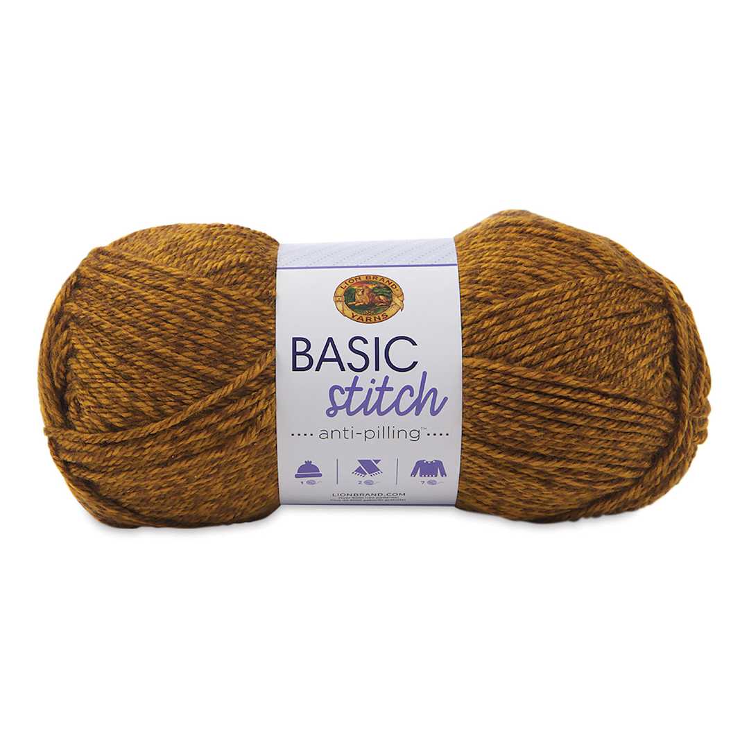 Open in modal - Lion Brand Basic Stitch Anti-Pilling Yarn - Gold Heather