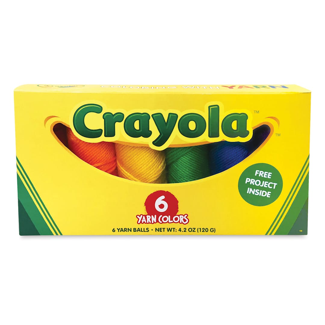 Open in modal - Lion Brand Crayola Yarn Box - Set of 6, Assorted Colors