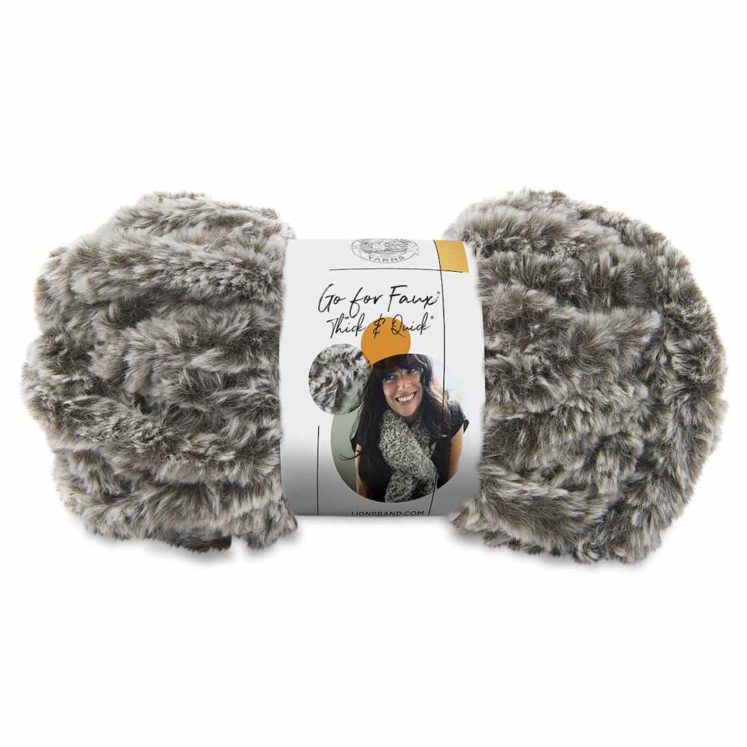 Open in modal - Lion Brand Go For Faux Thick And Quick Yarn - Chow Chow, 24 yds