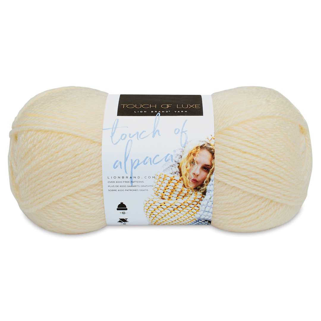 Open in modal - Lion Brand Touch of Alpaca Yarn - Cream