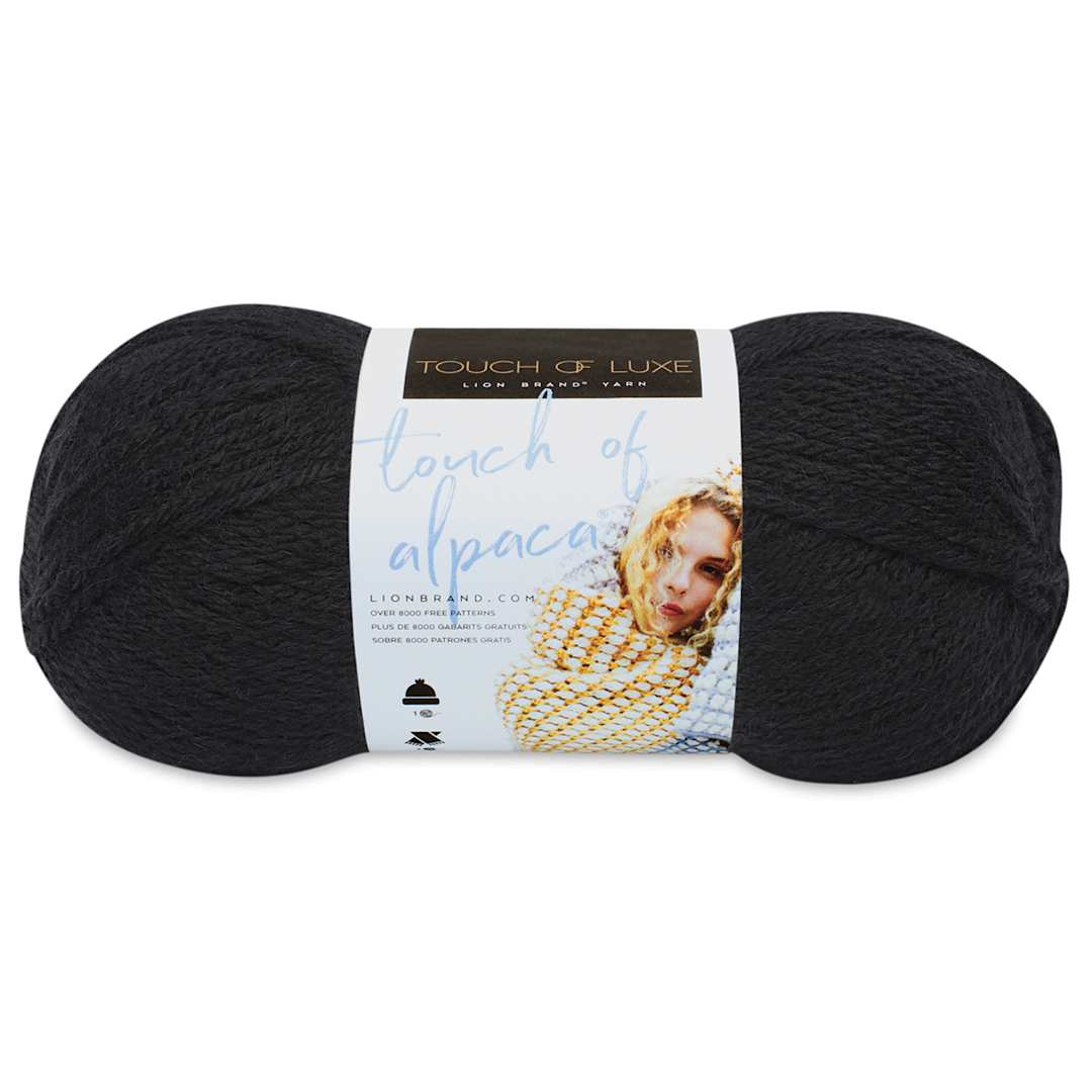 Open in modal - Lion Brand Touch of Alpaca Yarn - Black
