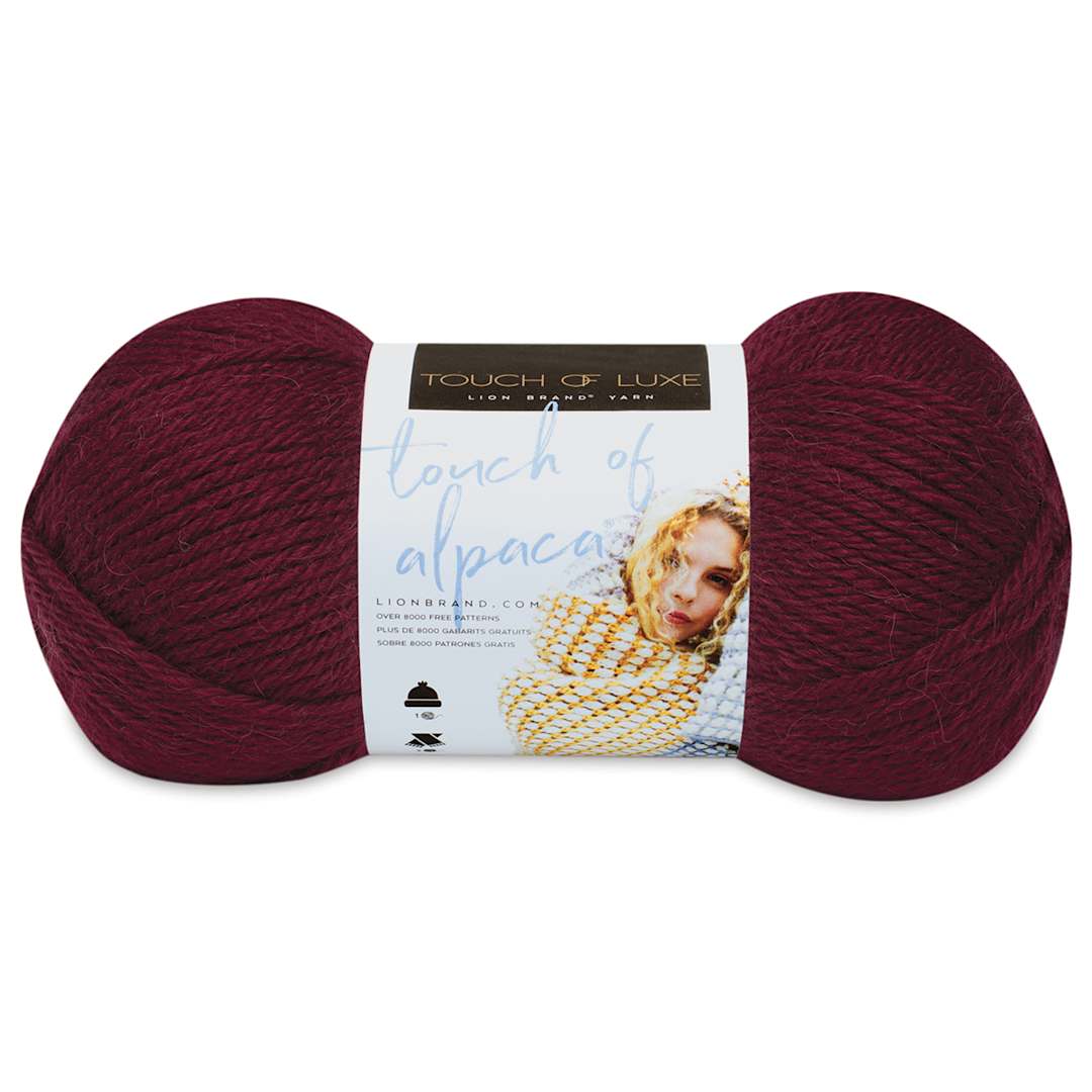 Open in modal - Lion Brand Touch of Alpaca Yarn - Crimson