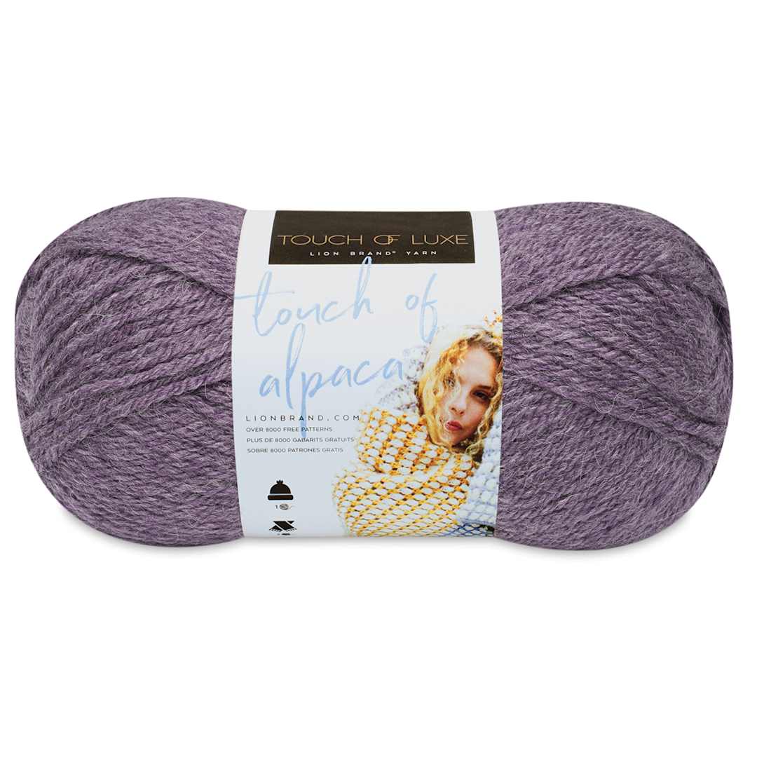 Open in modal - Lion Brand Touch of Alpaca Yarn - Purple Aster