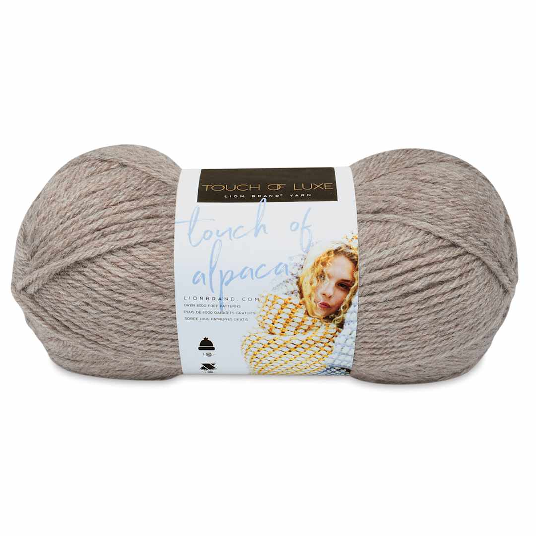 Open in modal - Lion Brand Touch of Alpaca Yarn - Taupe