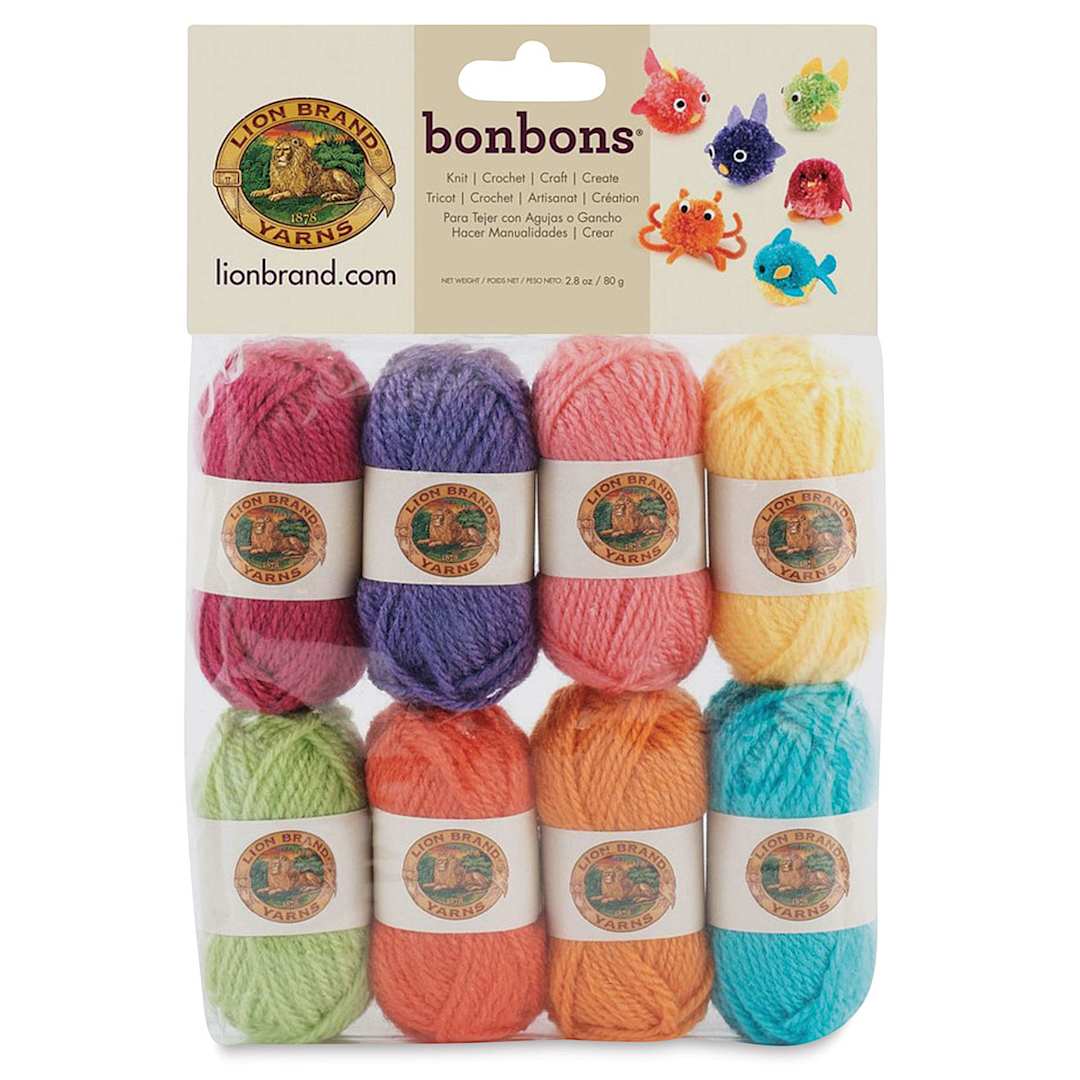 Open in modal - Lion Brand Bonbons Yarn - Brights, Package of 8