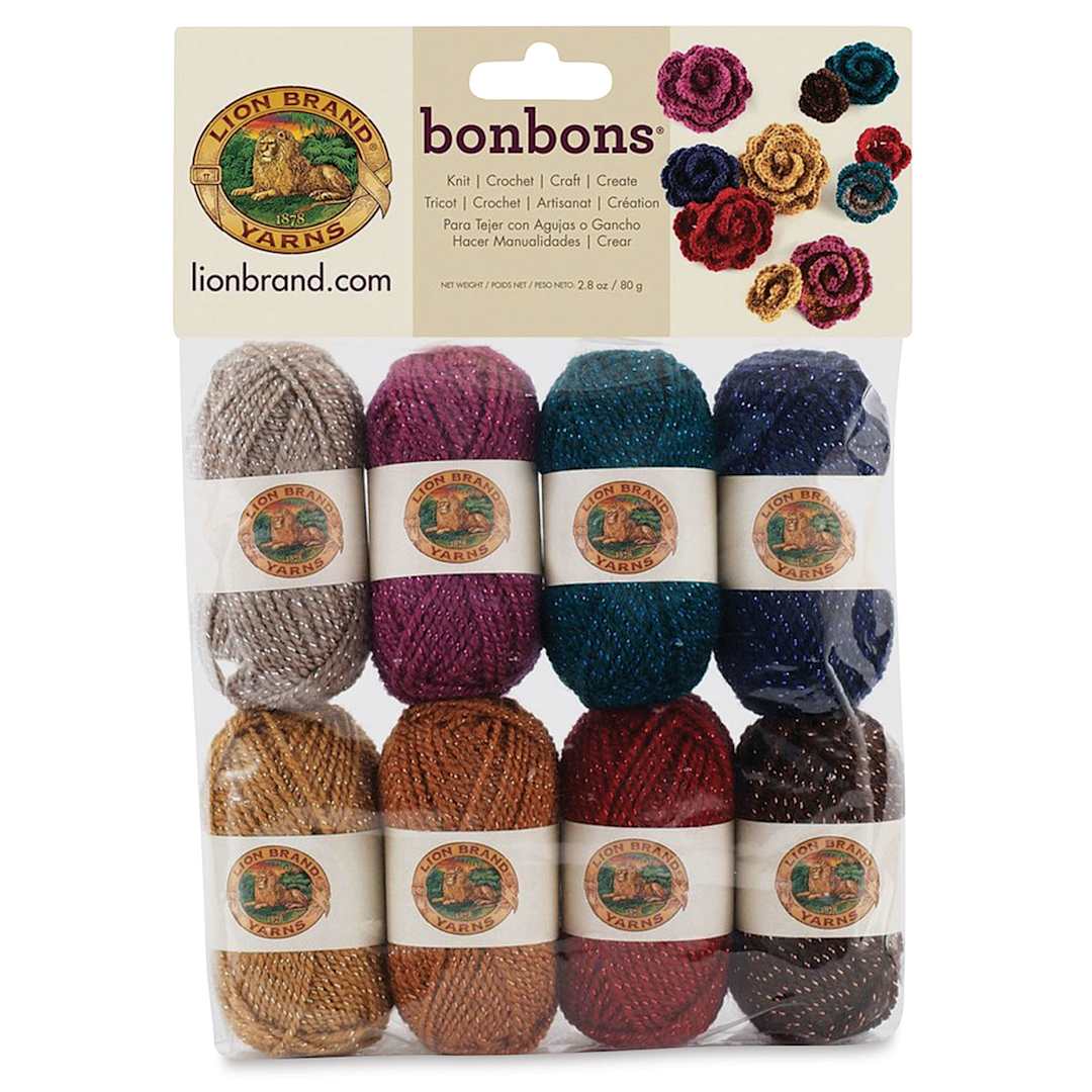 Open in modal - Lion Brand Bonbons Yarn - Party, Package of 8