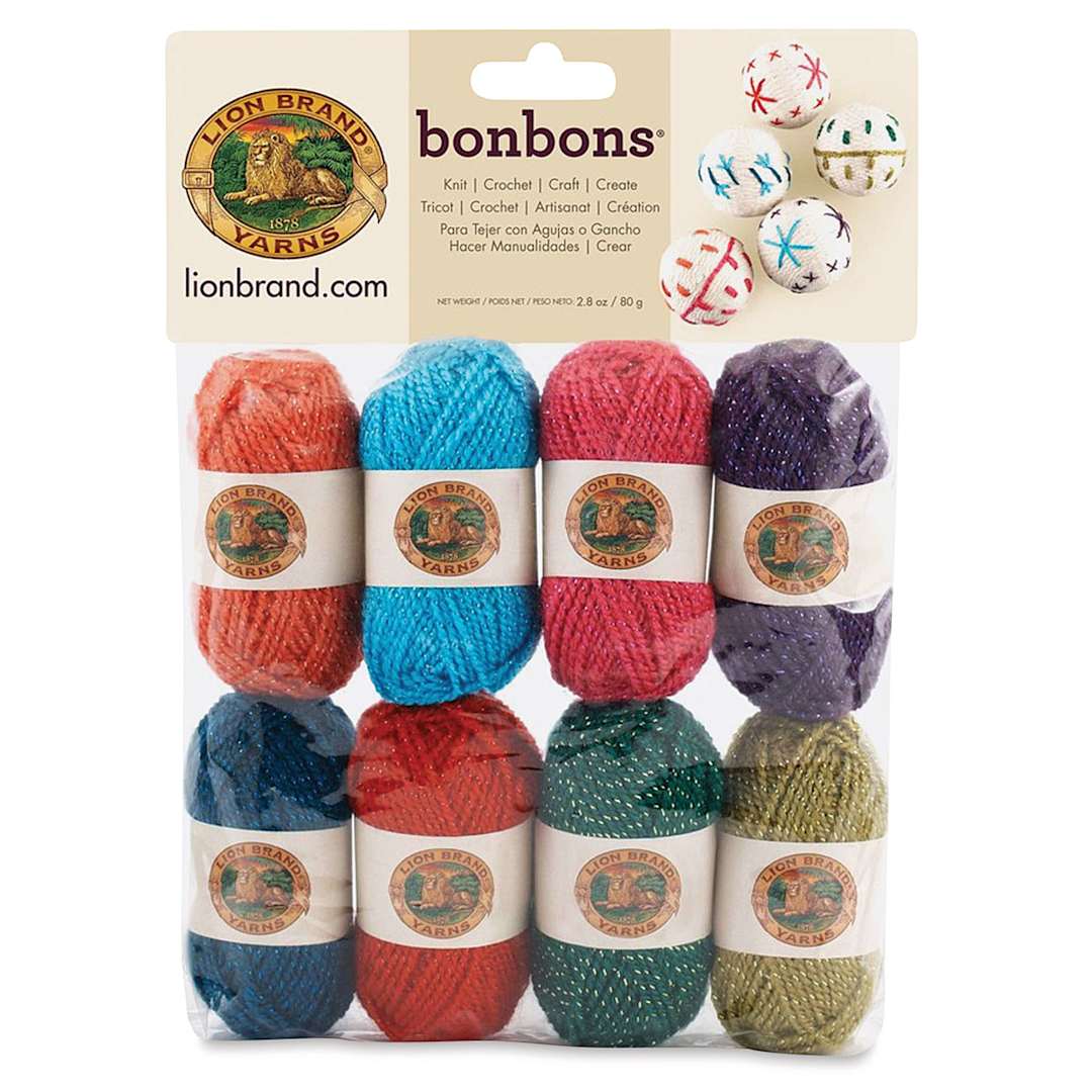 Open in modal - Lion Brand Bonbons Yarn - Celebrate, Package of 8