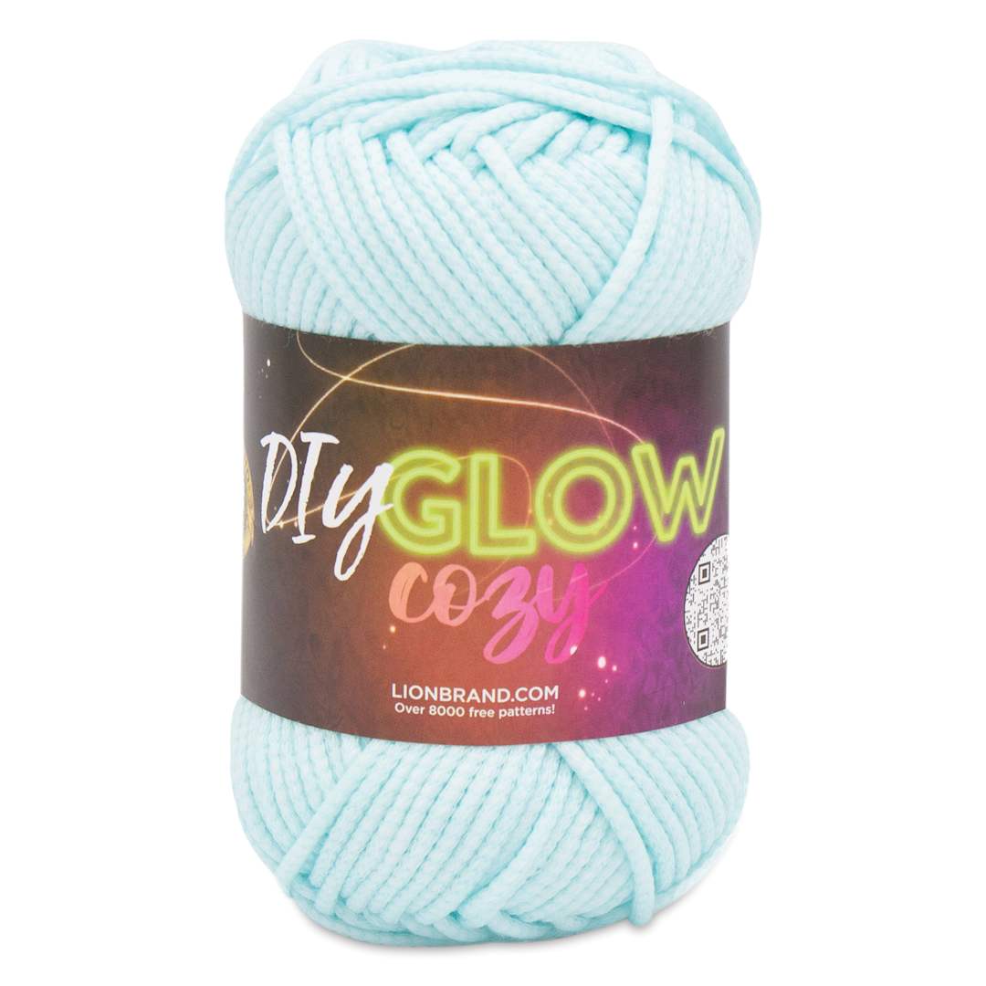 Open in modal - Lion Brand DIY Glow Cozy Yarn - Aqua, 79 yds