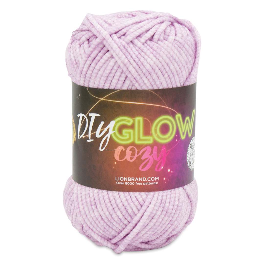 Open in modal - Lion Brand DIY Glow Cozy Yarn - Lilac, 79 yds