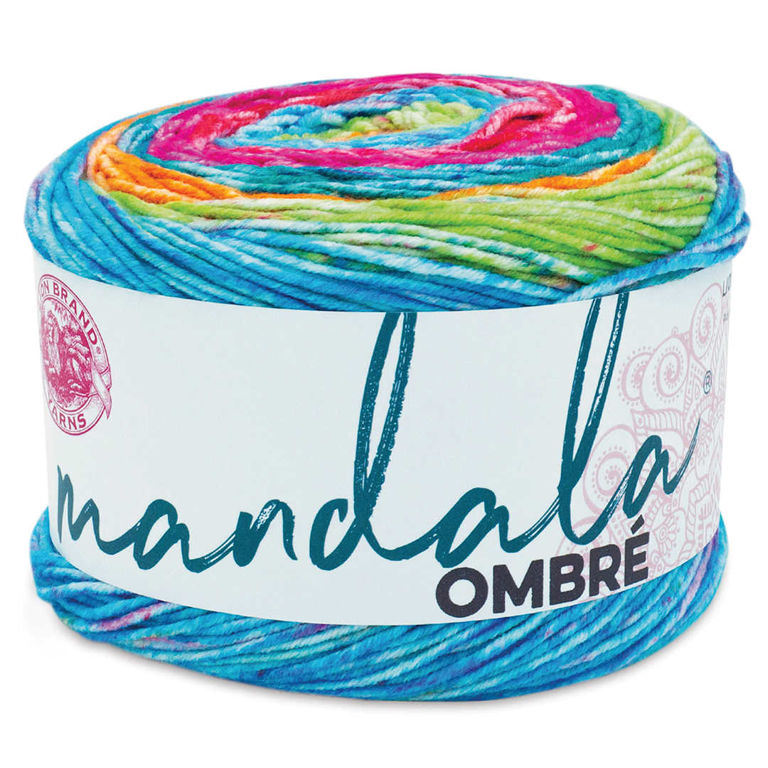 Open in modal - Lion Brand Mandala Ombre Yarn - Happy, 344 yards