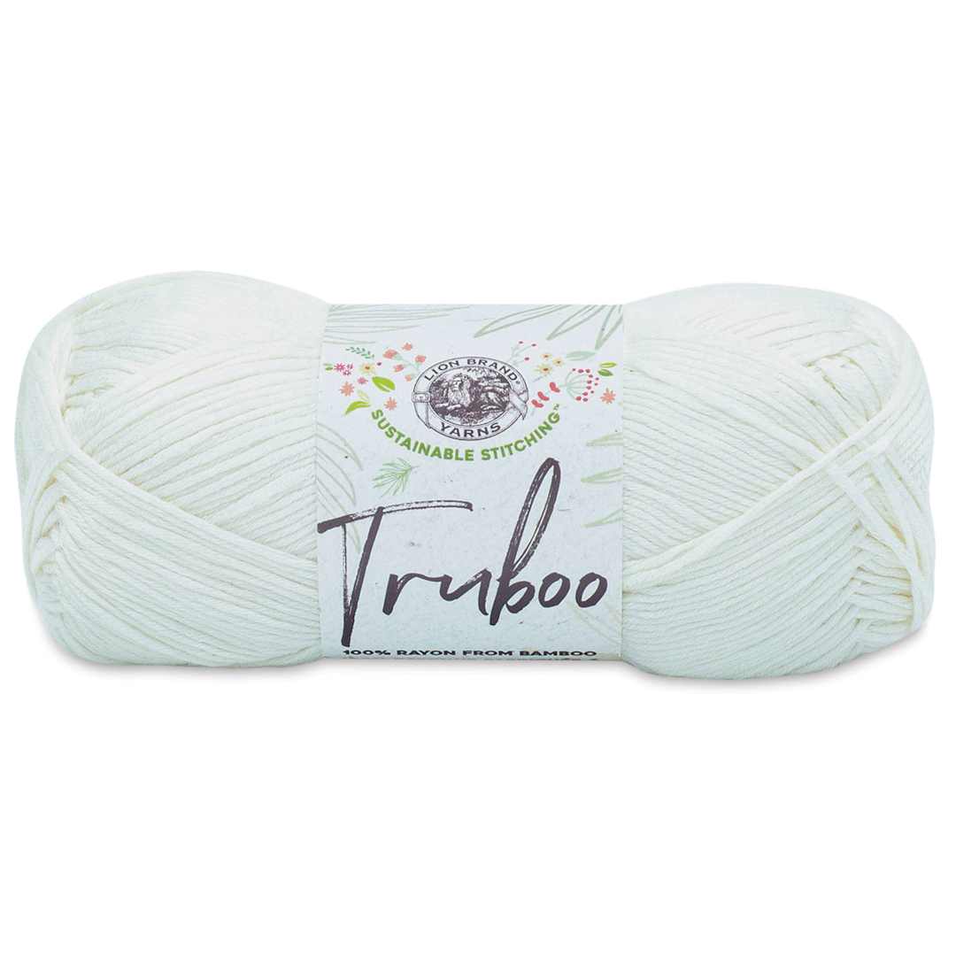Open in modal - Lion Brand Truboo Yarn - White, 241 yards
