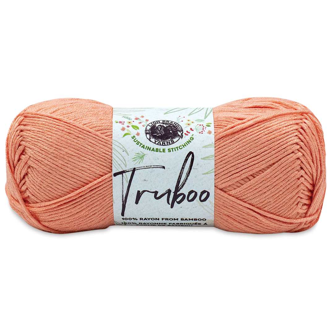 Open in modal - Lion Brand Truboo Yarn - Coral, 241 yards