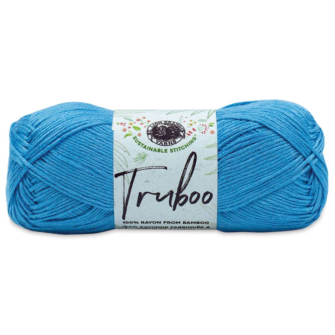 Open in modal - Lion Brand Truboo Yarn - Blue, 241 yards