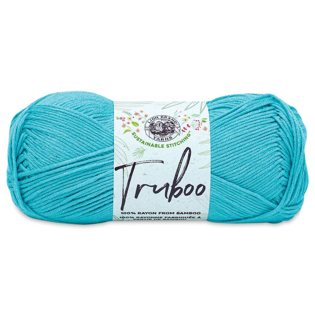 Open in modal - Lion Brand Truboo Yarn - Aqua, 241 yards
