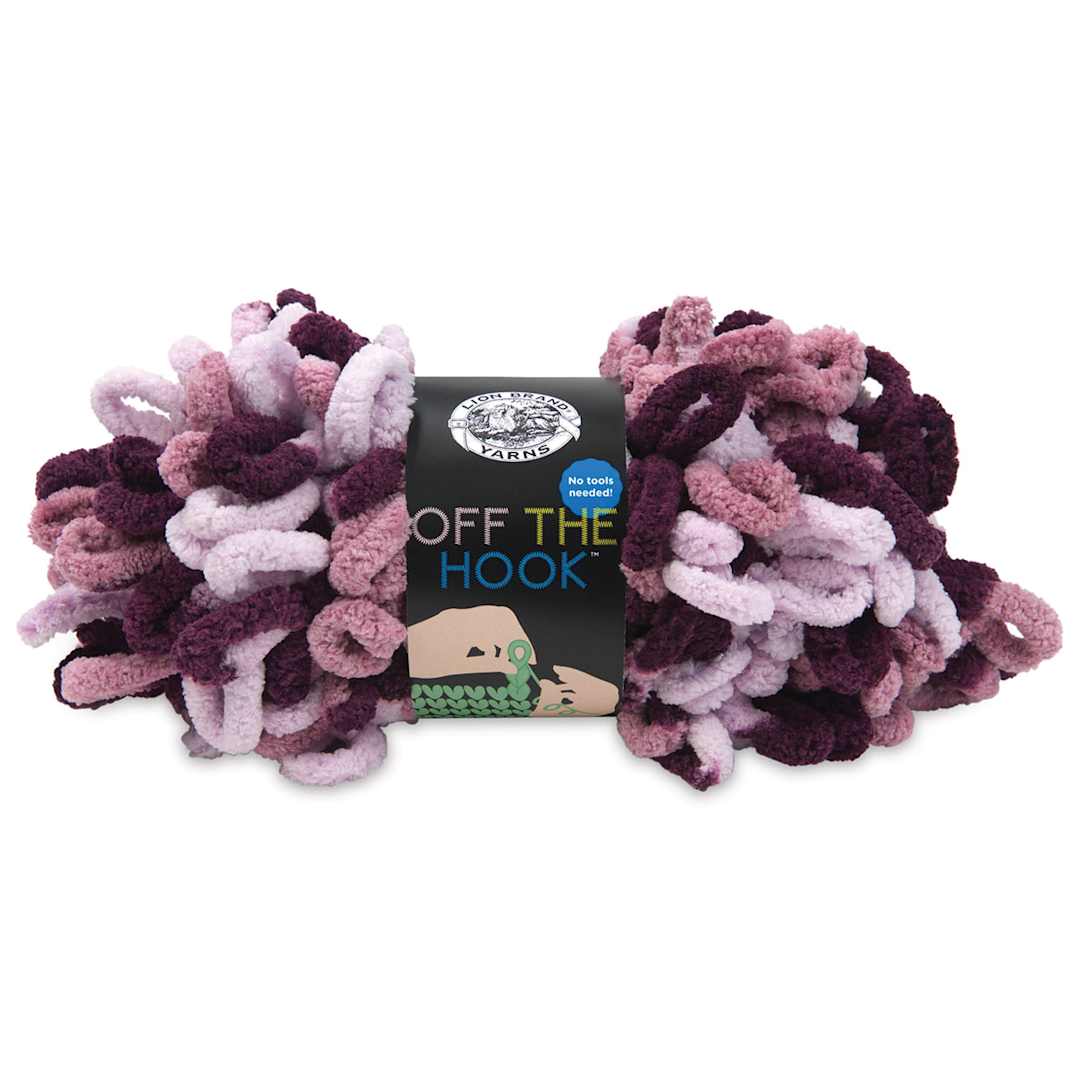 Open in modal - Lion Brand Off The Hook Yarn - Grape Soda