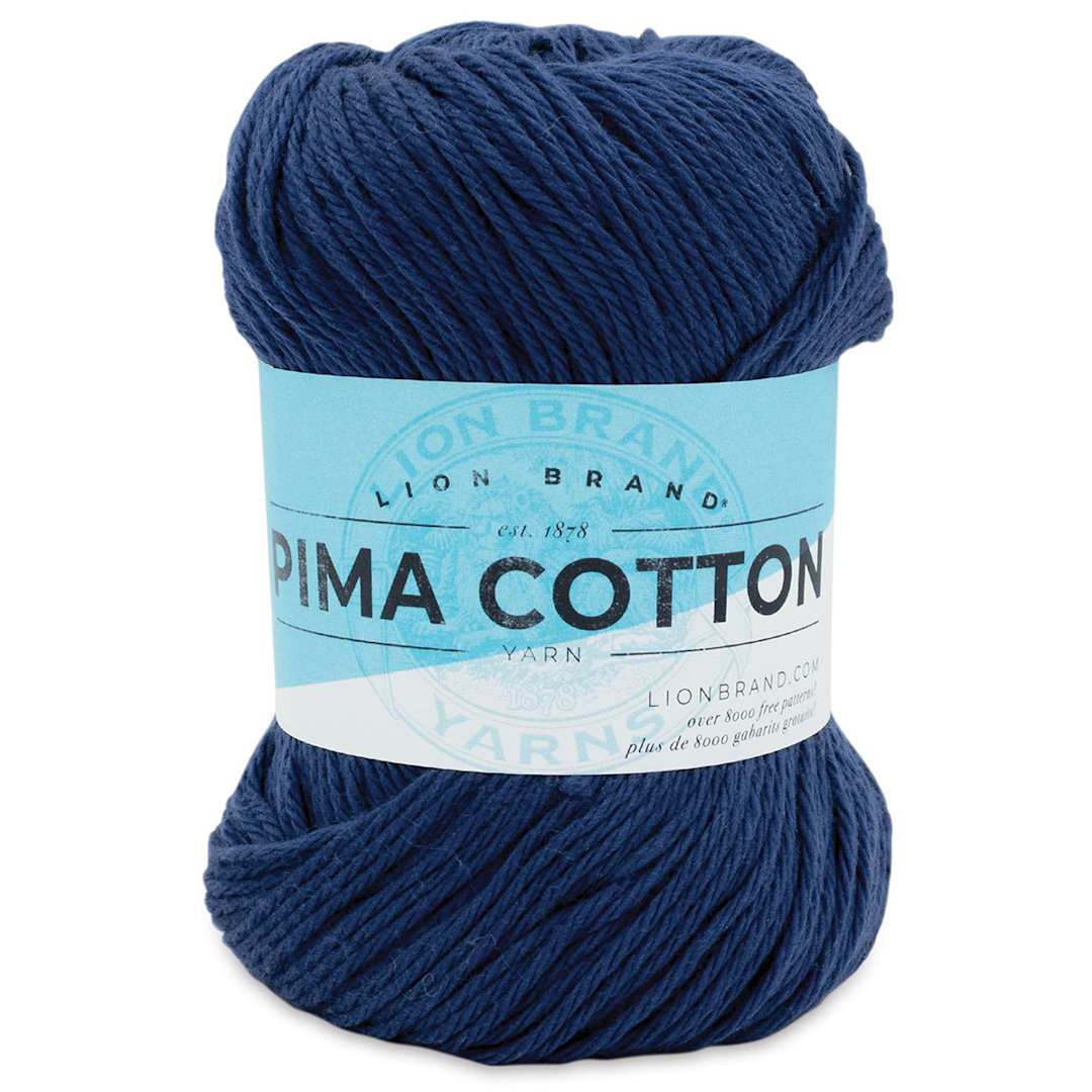 Open in modal - Lion Brand Pima Cotton Yarn - Blueprint, 186 yards
