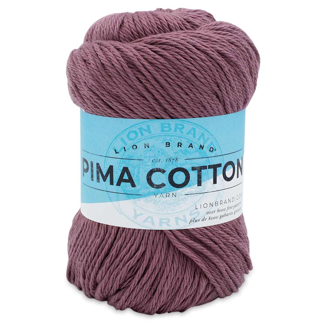 Open in modal - Lion Brand Pima Cotton Yarn - Rose Taupe, 186 yards