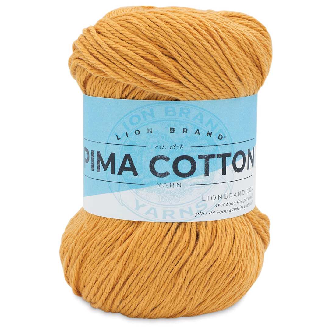Open in modal - Lion Brand Pima Cotton Yarn - Mineral Yellow, 186 yards